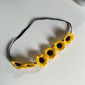 Sunflower daisy festival elastic headband